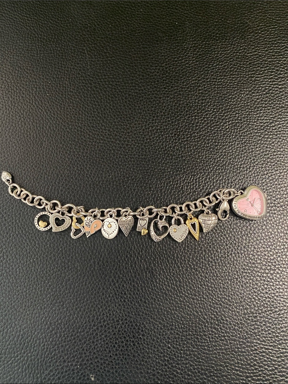 Brighton Power of Pink Charm Bracelet with Pink Heart Charm